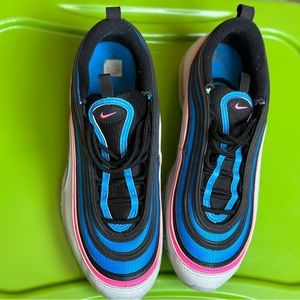 NIKE AIRMAX 97 . platform blue and pink shoes.  Youth 7, Womens 9